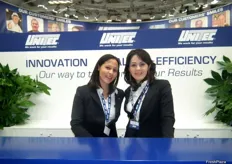 Federica Lama y Cristina Baccarini representando a UNITEC (Italia)