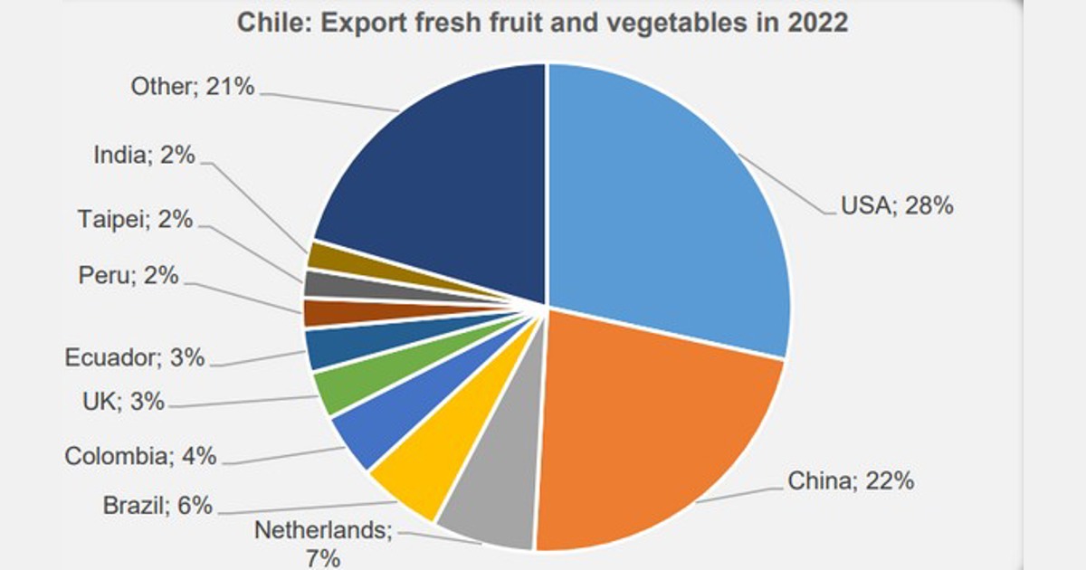 Chile pierde más de un 8% en la exportación de fruta fresca